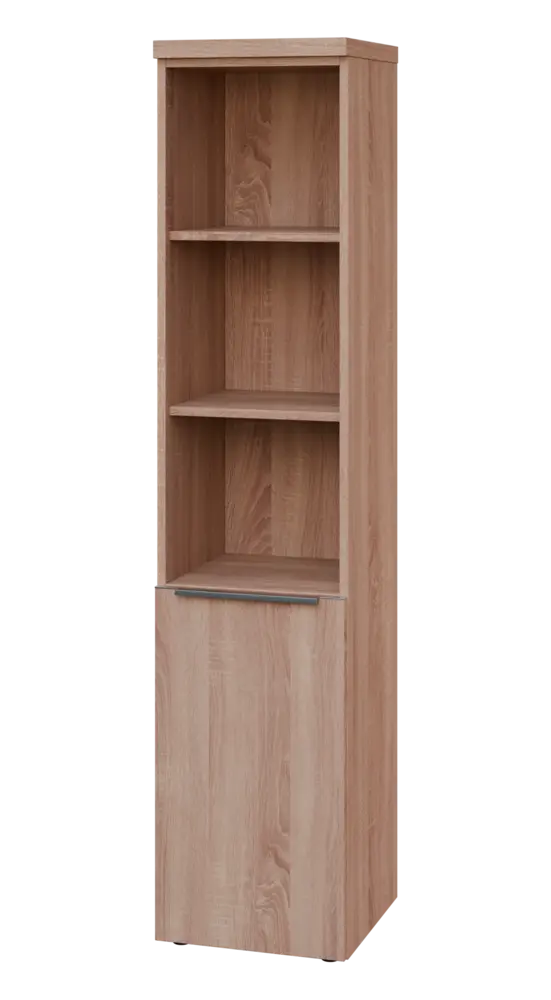 SIN 5 - 4DN3 kancelářská skříň, 1-dveřová/nika, levá, 1820x400x400, dub bardolino